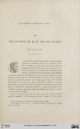 17: Les collections de M. le Duc de Luynes, [2] : les médailles; les cabinets d'amateurs à Paris