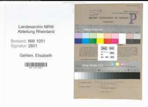 Entnazifizierung Elisabeth Gehlen , geb. 11.12.1897 ()