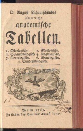 5: D. August Schaarschmidts sämmtliche anatomische Tabellen, 5. : /, Nevrologische Tabellen