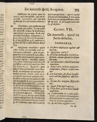 555-560, Caput VII. De interesse, quod ex furto debetur.