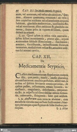 Cap. XII. De Medicamentis Stypticis
