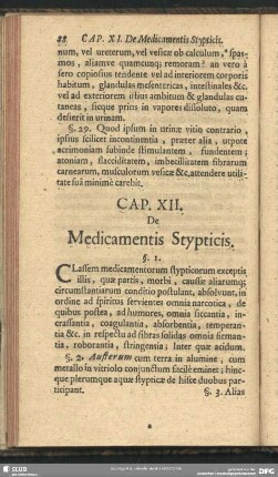 Cap. XII. De Medicamentis Stypticis