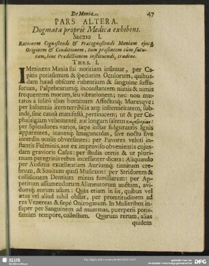 Pars Altera. Dogmata propriè Medica exhibens