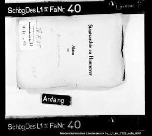 Besetzung der Kirchen zu Steinbergen und Weibeck