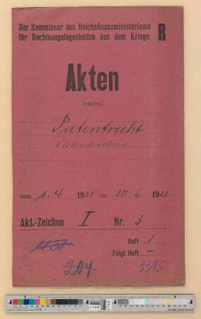 Patentrecht, Patentangelegenheiten