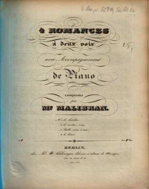 4 romances à deux voix avec accompagnement de piano, 4. Le lutin