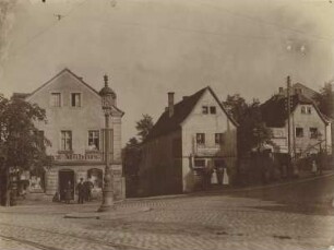Körnerplatz in Dresden-Loschwitz, Blick zur Einmündung Schillerstraße