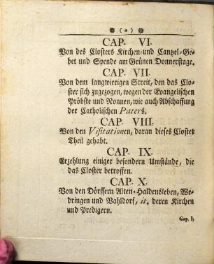 Singularia Magdeburgica, Oder: Merckwürdigkeiten des 32ten Jahres, aus der Magdeburgischen Historie, betreffend Das XV. XVI. XVII. XVIII. Seculum ..., Der X. Theil Der Magdeburgischen Singularium. Vom Closter Alten-Haldensleben, nahe bey der Stadt Neuen-Haldensleben liegend