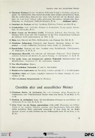 Gemälde alter und neuzeitlicher Meister (Nr. 76-108)