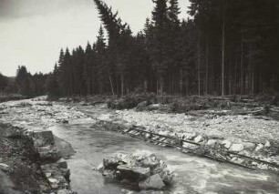 Hochwasserkatastrophe, zerstörte Bahnlinie Heidenau-Geising