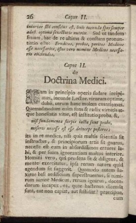 Caput II. de Doctrina Medici