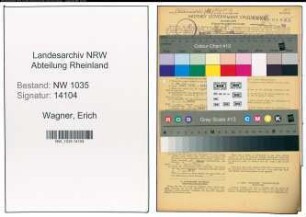 Entnazifizierung Erich Wagner , geb. 26.07.1900 (Steiger)