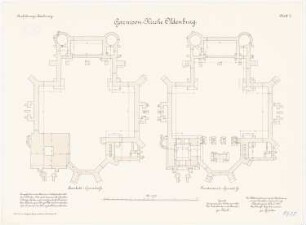 Garnisonskirche, Oldenburg: Grundriss Bankette, Fundament 1:100