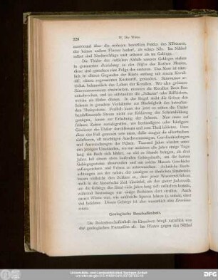 Geologische Beschaffenheit.