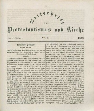 65-72 Kirchliche Zustände : erster Artikel (Schluss)