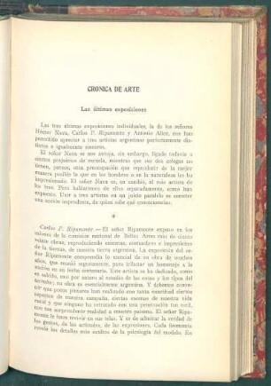 Crónica de arte : Las últimas exposiciones
