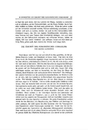 Die Zukunft des humanistischen Gymnasiums