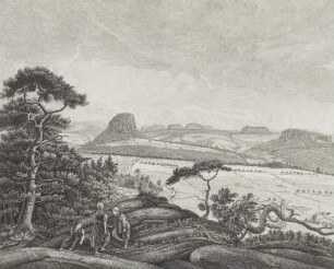 Aussicht von der Höhe der Bärensteine in der Sächsischen Schweiz