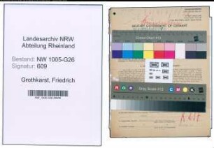 Entnazifizierung Friedrich Grothkarst , geb. 17.10.1896 (Steuerberater)