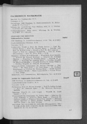 Fachbereich Mathematik