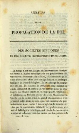 Annales de l'Association de la Propagation de la Foi : recueil périodique de l'Association de la Propagation de la Foi. 3. 1828/29