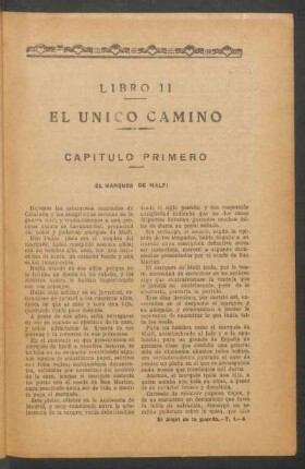 Capítulo primero - El marqués de Malfi