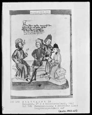 Schachzabelbuch des Konrad von Ammenhausen — Der Schreiber, Folio 205recto
