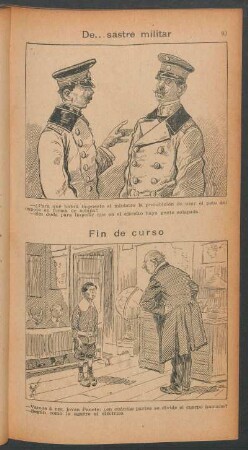 De...sastre militar [y] Fin de curso - [Viñetas cómicas]
