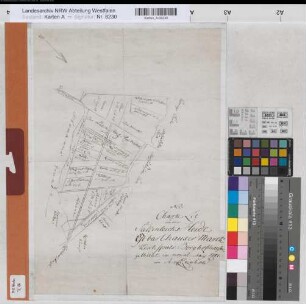 Ostbarthausen (Borgholzhausen) Teilung der Salzenteichsheide in der Ostbarthauser Mark 1781 o.M. 32,5 x 46 Zeichnung M. Reinhold Spez.Verz. Markenkarten X Nr. 26