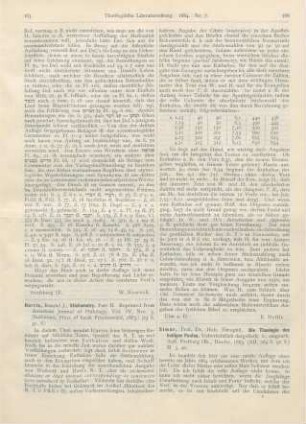 165-166 [Rezension] Harris, Rendel J. , Stichometry. Part. II