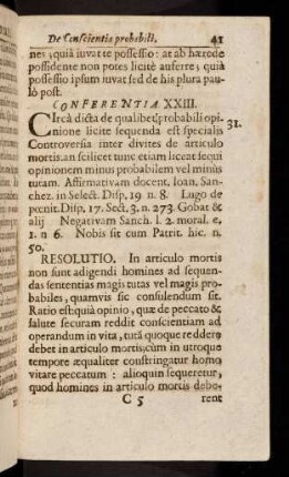 41-60, Conferentia XXIII.-XXXI.