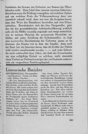 AM LEBENSQUELL.