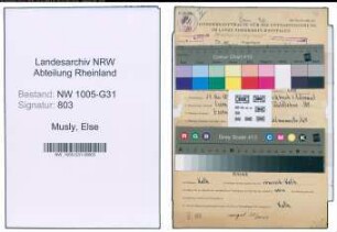 Entnazifizierung Else Musly , geb. 21.05.1897 ()