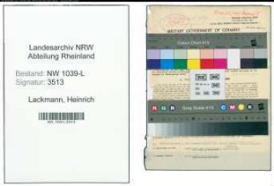 Entnazifizierung Heinrich Lackmann , geb. 23.07.1913 (Angestellter)
