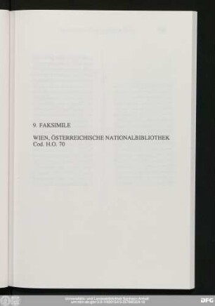 9. Faksimile Wien, Österreichische Nationalbibliothek Cod. H.O. 70