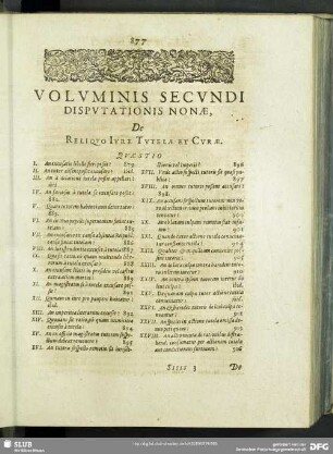 Voluminis Secundi Disputationis Nonae, De Reliquo Iure Tutelae Et Curae