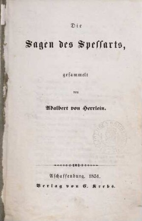 Die Sagen des Spessarts