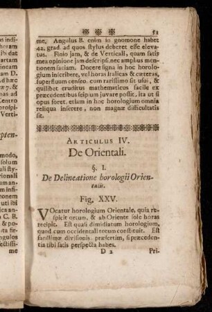 Articulus IV. De Orientali
