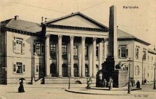 Postkartenalbum mit Motiven von Karlsruhe. "Karlsruhe". Markgräfliches Palais am Rondellplatz