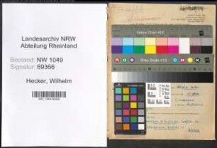 Entnazifizierung Wilhelm Hecker , geb. 19.08.1892 (Erzieher)