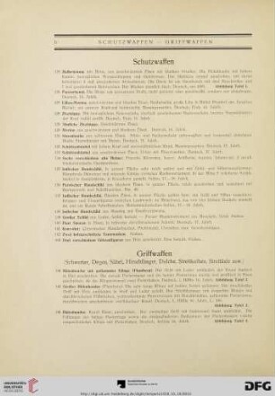 Schutzwaffen (Nr. 125-143)