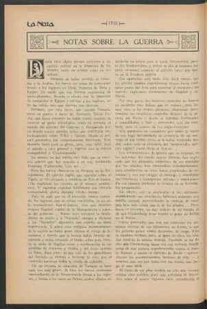 Notas sobre la guerra