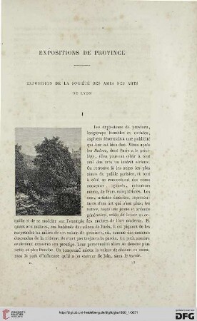5: Expositions de Province, [1] : Exposition de la Société des Amis des Arts de Lyon