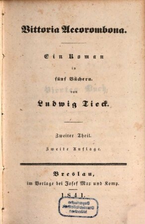 Vittoria Accorombona : ein Roman in fünf Büchern, 2