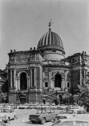 Dresden, Ausstellungsgebäude des Sächsischen Kunstvereins, Ansicht von Süden