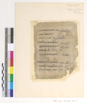 [Rite of the Unction of the Sick] : Fragm. copt. Pischoi Rituale 21