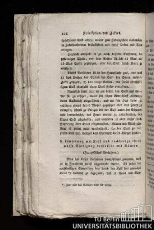 2. Läuterung mit Kalk und nachherige theilweise Sättigung desselben mit Säuren