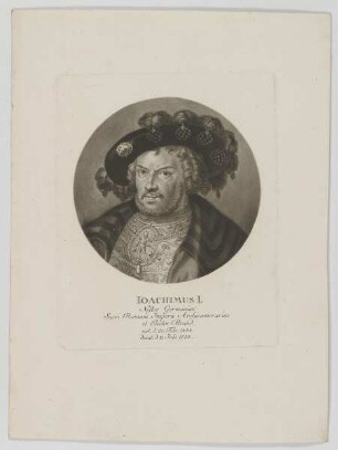 Bildnis des Ioachimus I. von Brandenburg