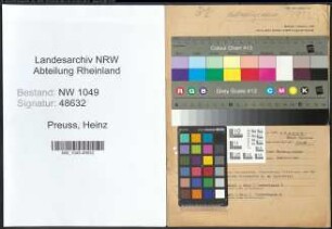 Entnazifizierung Heinz Preuss , geb. 14.03.1920 (Lehrer)