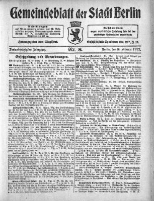 1922,8: Nr. 8, 19. Februar 1922